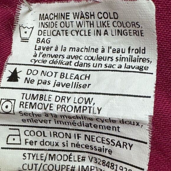 VINCE LONG SLEEVE T-SHIRT FUSCHIA. - Picture 7 of 7